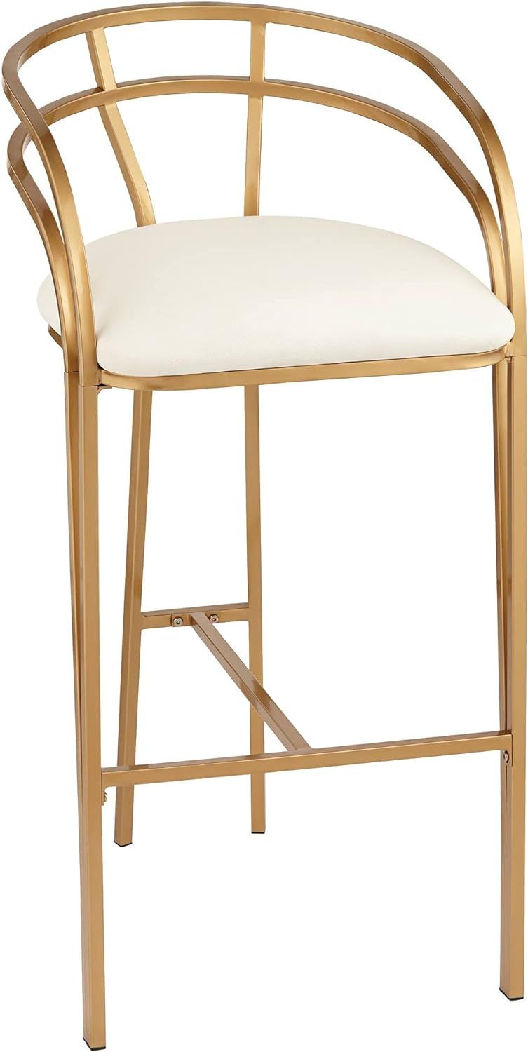 Tanner 30" Luxe Gold and White Barstool - 55 Downing Street | Amazon (US)