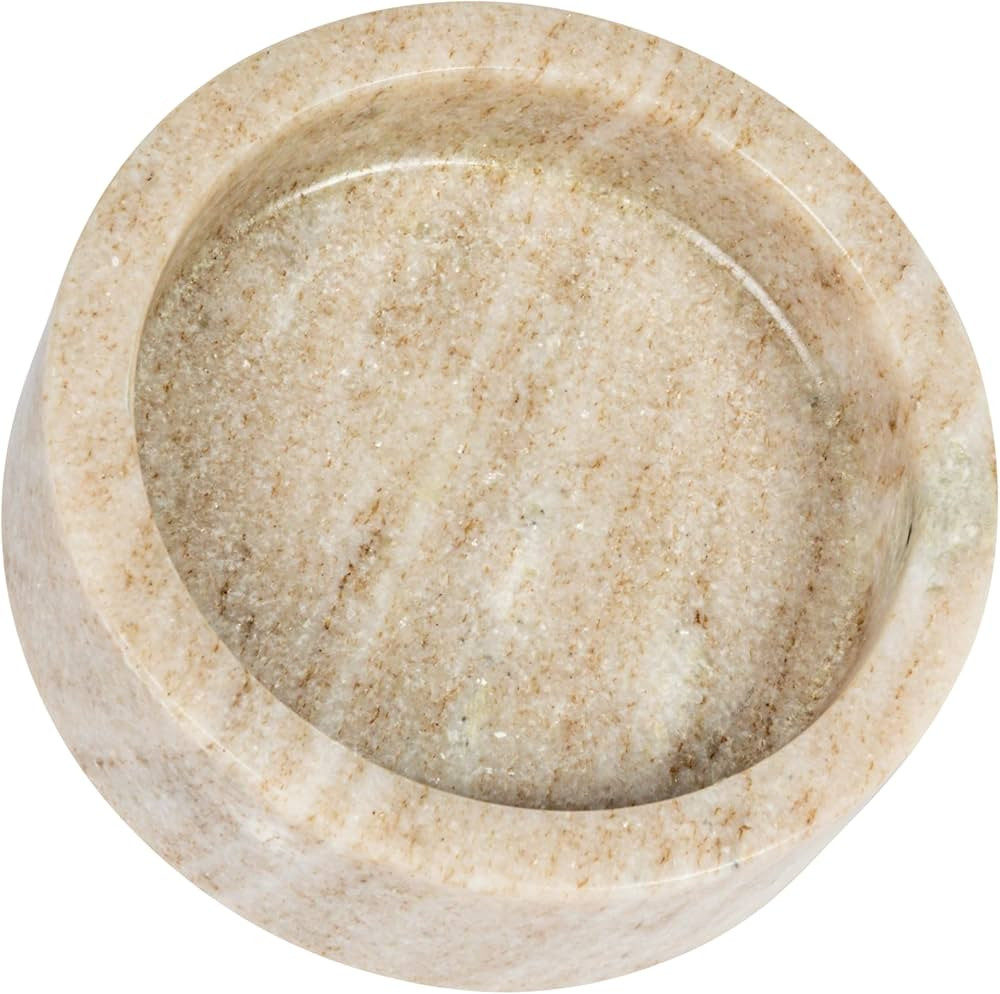 Bloomingville 5 Inches Round Marble Bottle Holder, Beige Dish | Amazon (US)