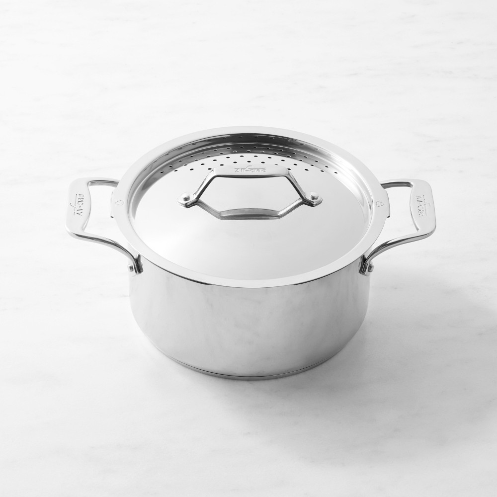 All-Clad Simply Strain Stainless-Steel Multipot with Strainer, 6-Qt. | Williams-Sonoma