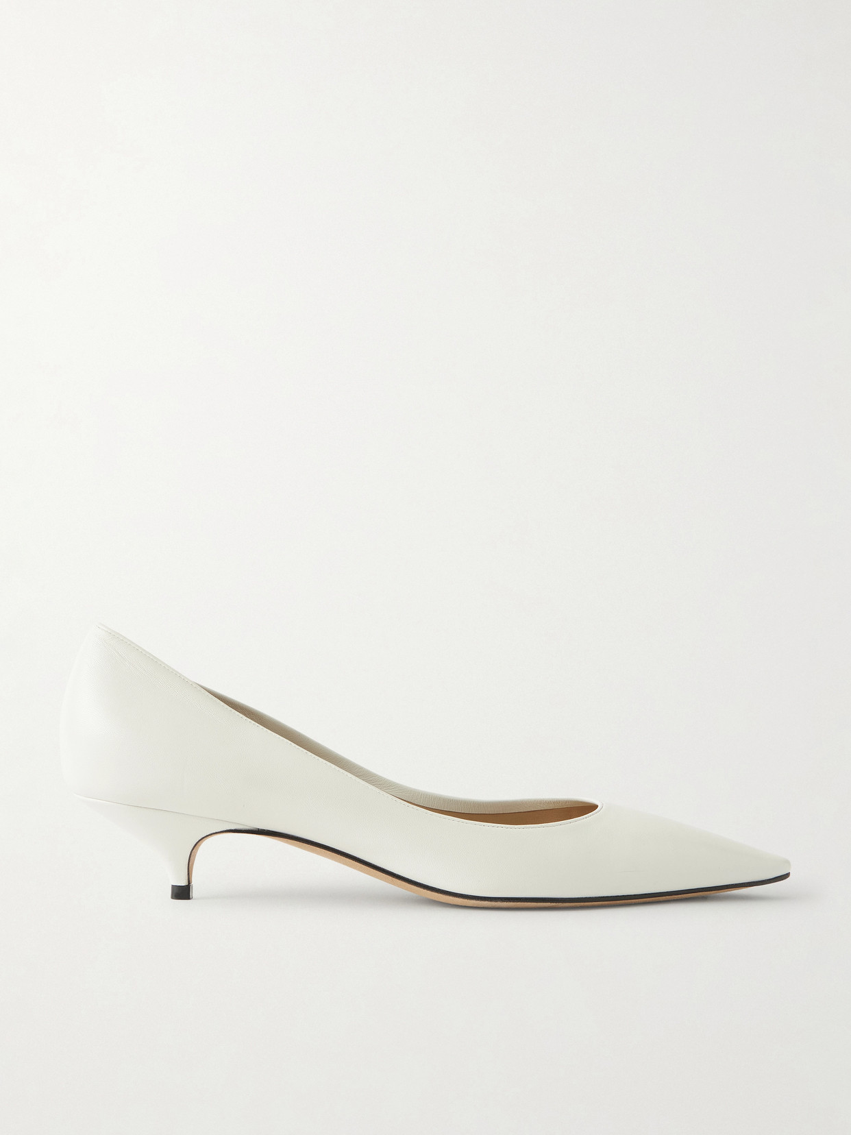 The Row - Liisa Leather Pumps - White | NET-A-PORTER (US)