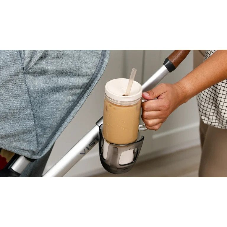 Ello Nova 18 oz Glass Travel Mug with Straw, Beige | Walmart (US)