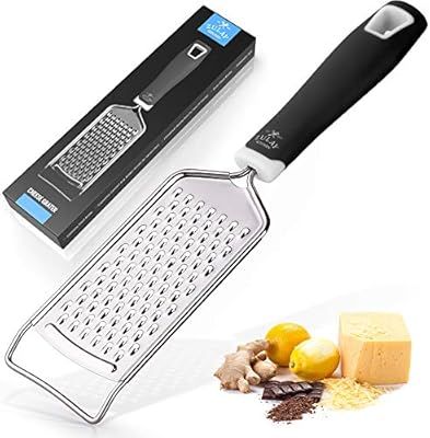 Zulay Kitchen Professional Cheese Grater Stainless Steel - Durable Rust-Proof Metal Lemon Zester ... | Amazon (US)