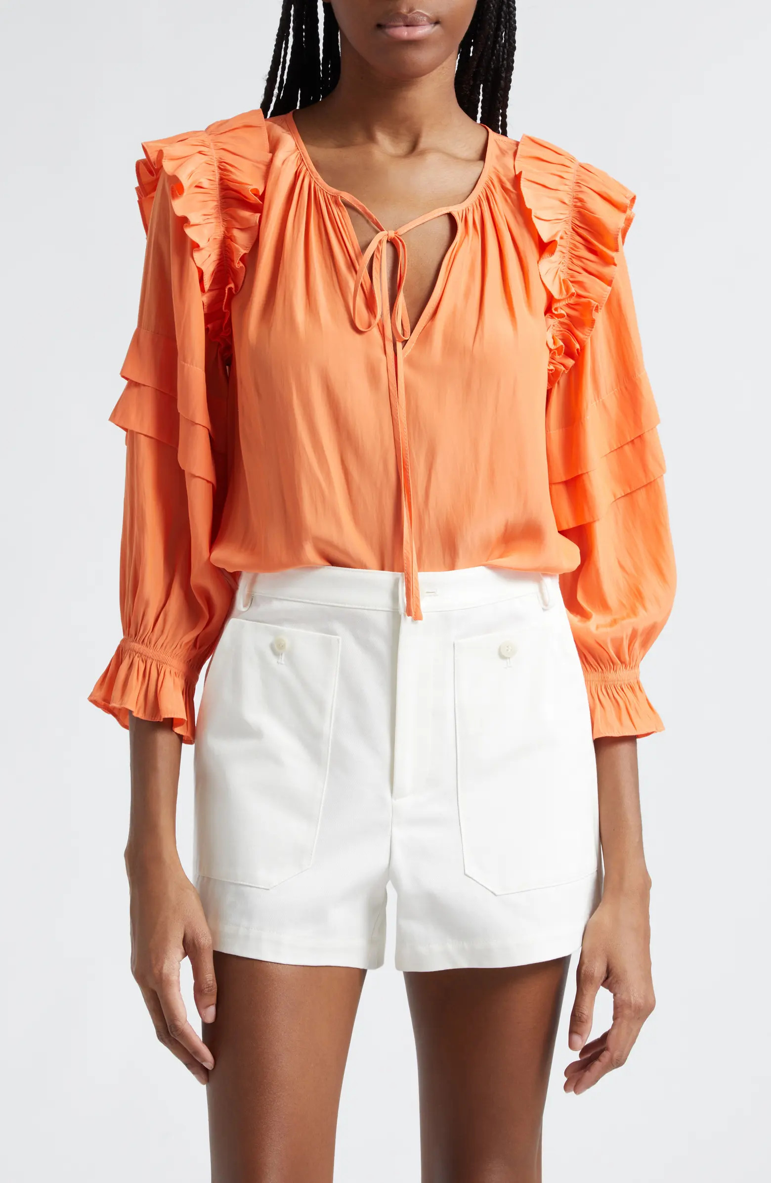 Ramy Brook Samira Ruffle Top | Nordstromrack | Nordstrom Rack