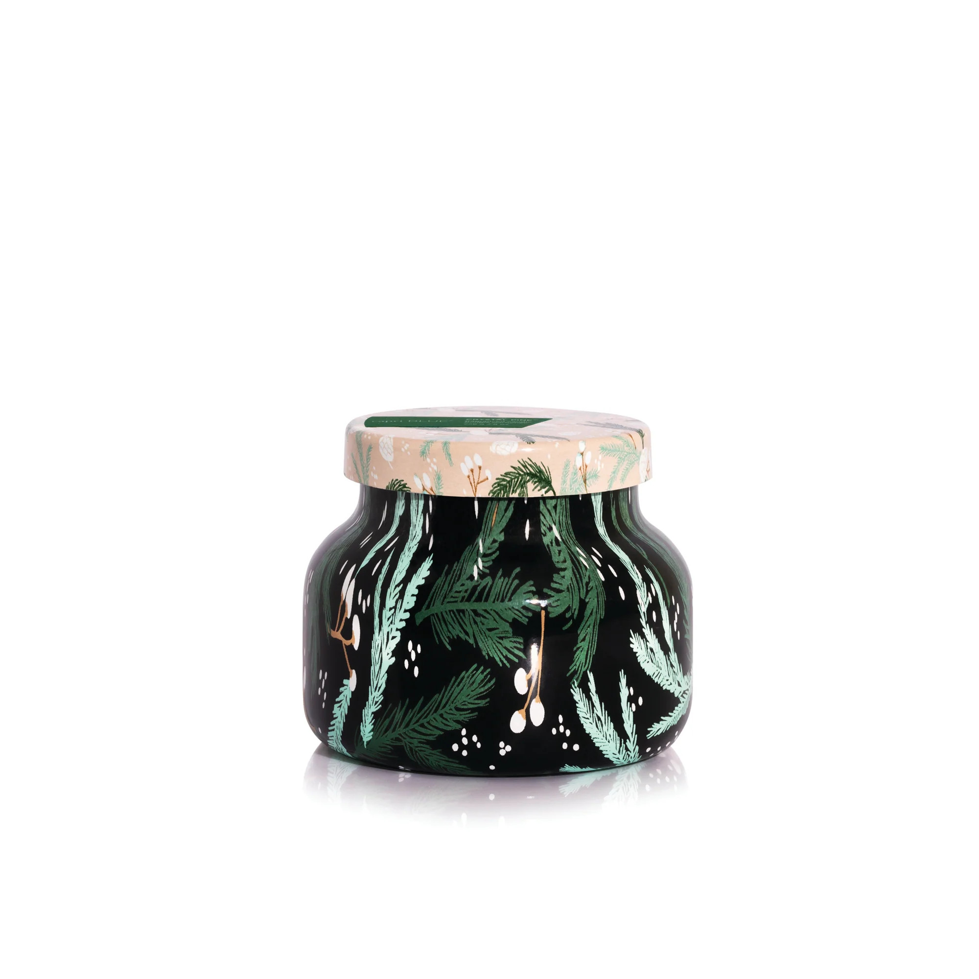 Crystal Pine Holiday Pattern Play Petite Candle | Capri-Blue