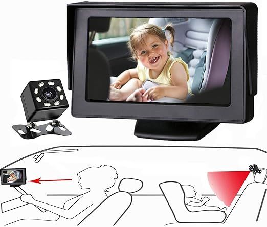 Baby Mirror for Car, Back Seat Baby Car Camera with Night Vision, View Infant in Rear Facing Seat... | Amazon (US)