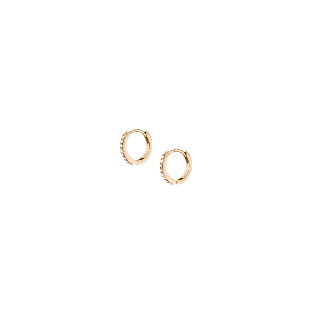 Thin Forever Diamond Hinged Huggie Earrings | AUrate New York