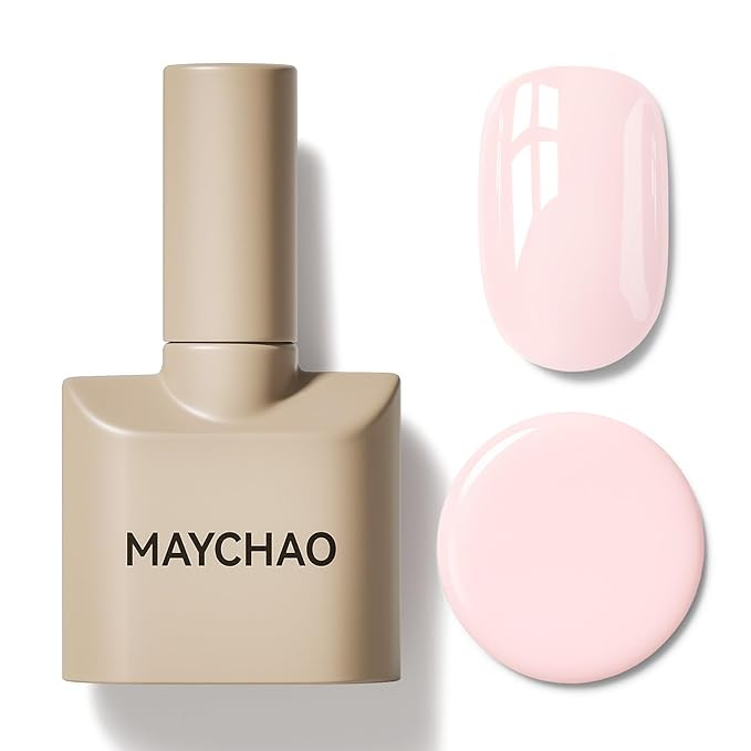 MAYCHAO 15ML Creamy Pink Gel Nail Polish 1Pc Pink Gel Polish Soak Off UV LED Nail Polish Nail Art... | Amazon (US)