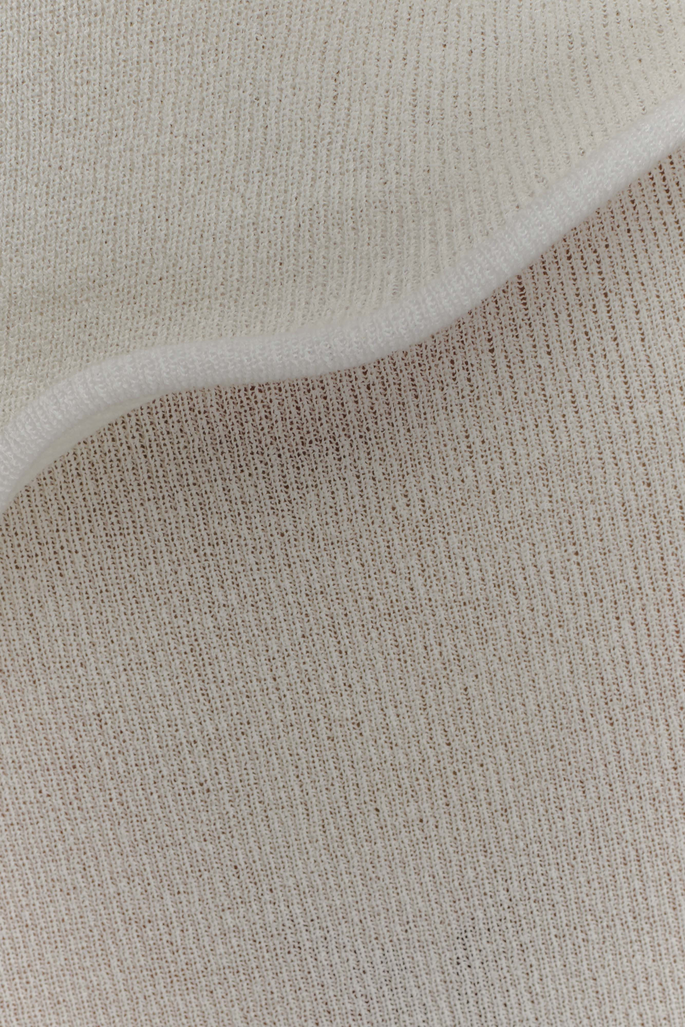 Caprice Halter Knit Maxi Dress - White | Meshki UK