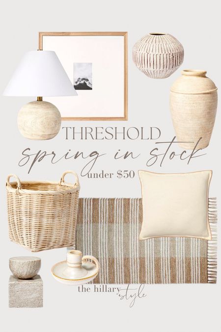 Threshold Spring In Stock: 
Under $50 

Anything Threshold by Studio McGee sells out quick at Target! 

Target, Target Home, Spring Home Decor, New Arrivals, New Release, Studio McGee, Threshold, McGee & Co, Neutral Home Decor, Traditional Modern, Contemporary Home, Spring Refresh, Lamp, Vases, Pillow, Door Mat, Rug, Woven Basket, Plaid Rig, Candleholders, Frame

#LTKFind #LTKstyletip #LTKhome