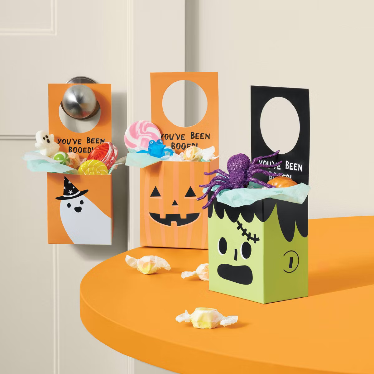 3ct You've Been Booed! Halloween Hanging Door Treat Box - Spritz™ | Target