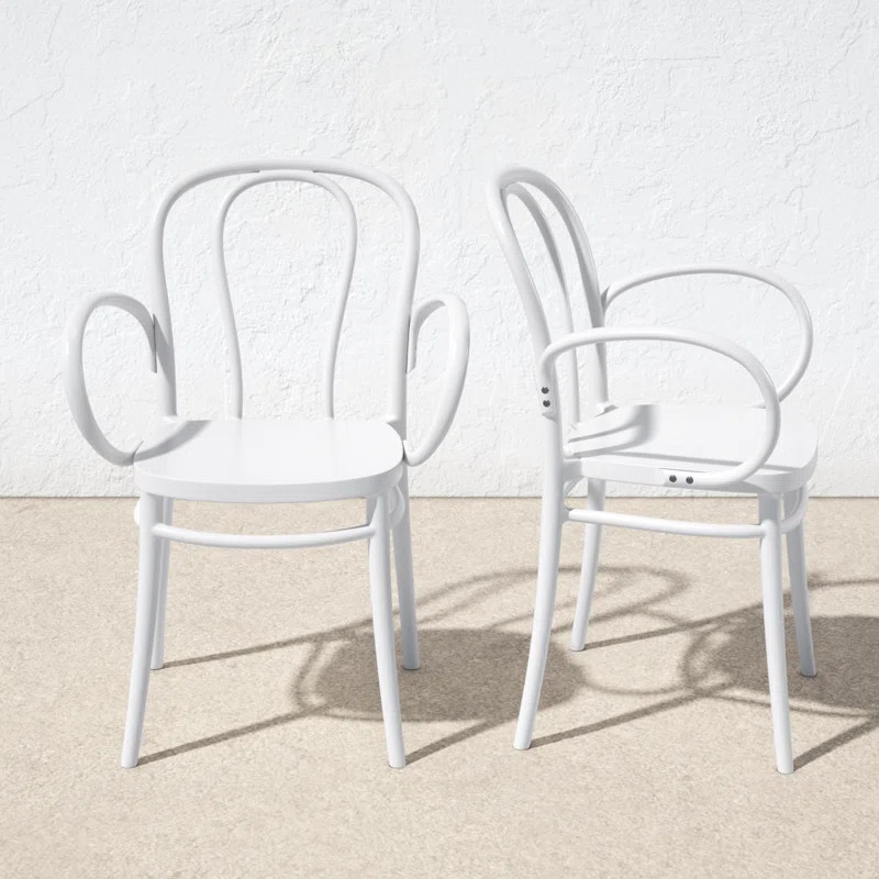 Farrah Stacking Patio Dining Armchair (Set of 2) | Wayfair North America