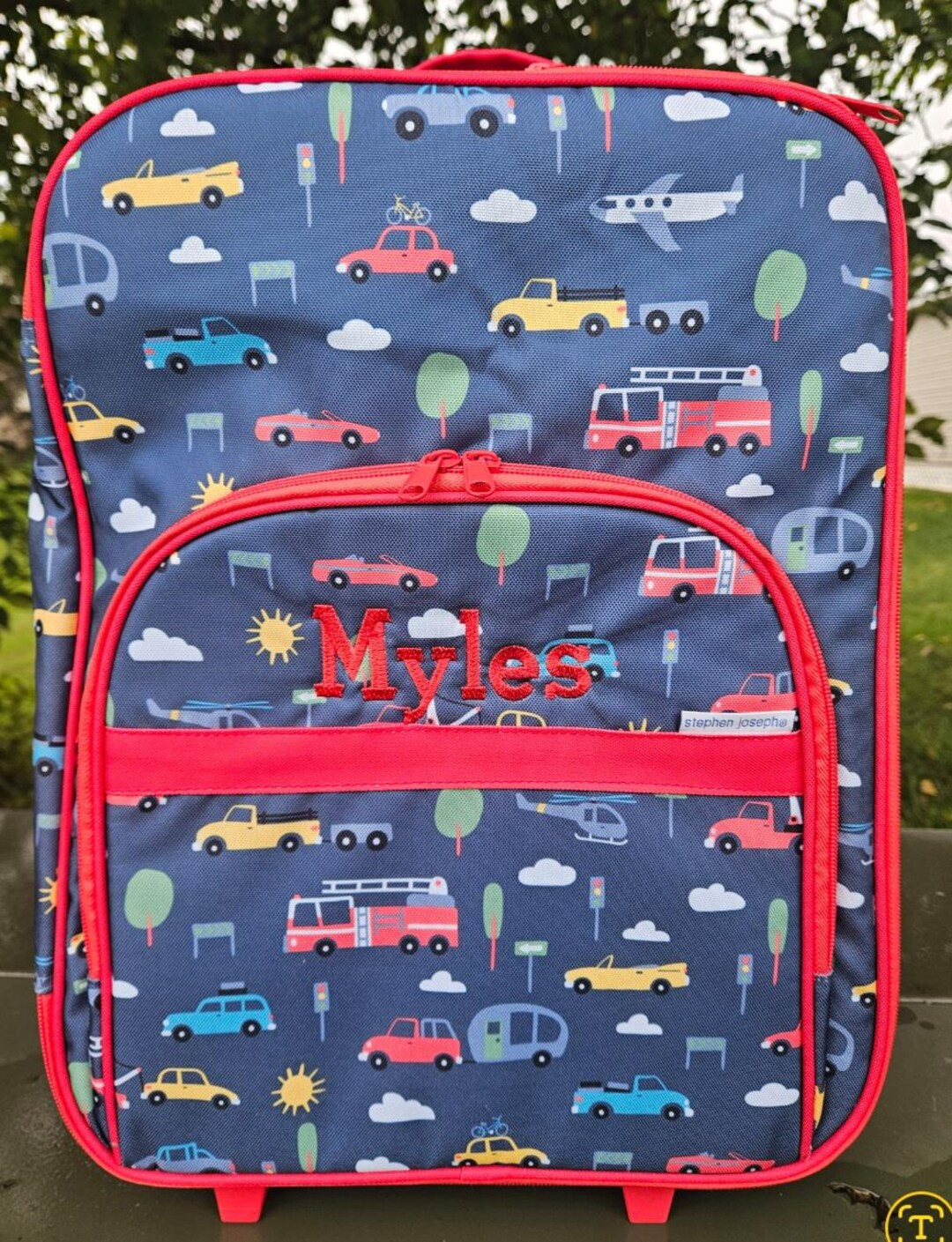 Boys Transportation Personalized Suitcase, Childs Rolling Luggage, Stephen Joseph Toddler Travel ... | Etsy (US)