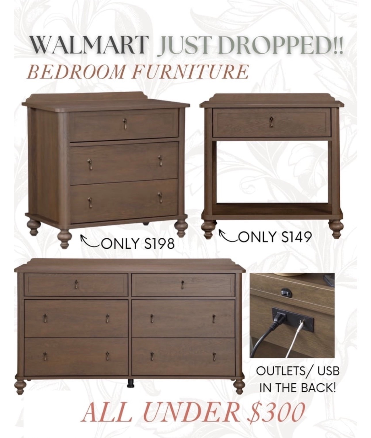 🤍 Designer-inspired bedroom furniture under $300? Yes, please. These new My Texas House finds are already on my sellout watch list! 

#walmartpartner #mytexashouse #affordablehome #bedroominspo

#LTKSaleAlert #LTKHome #LTKSeasonal