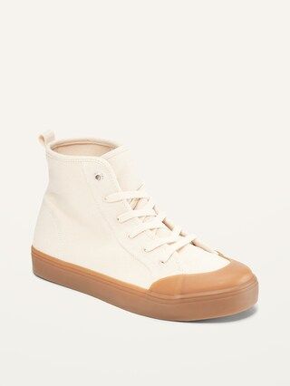 Gender-Neutral Rubber-Toed Canvas High-Top Sneakers for Kids | Old Navy (US)