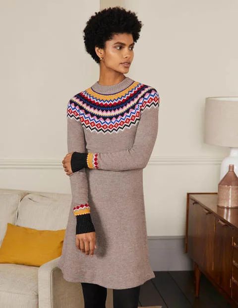Millie Fair Isle Knitted Dress | Boden (US)
