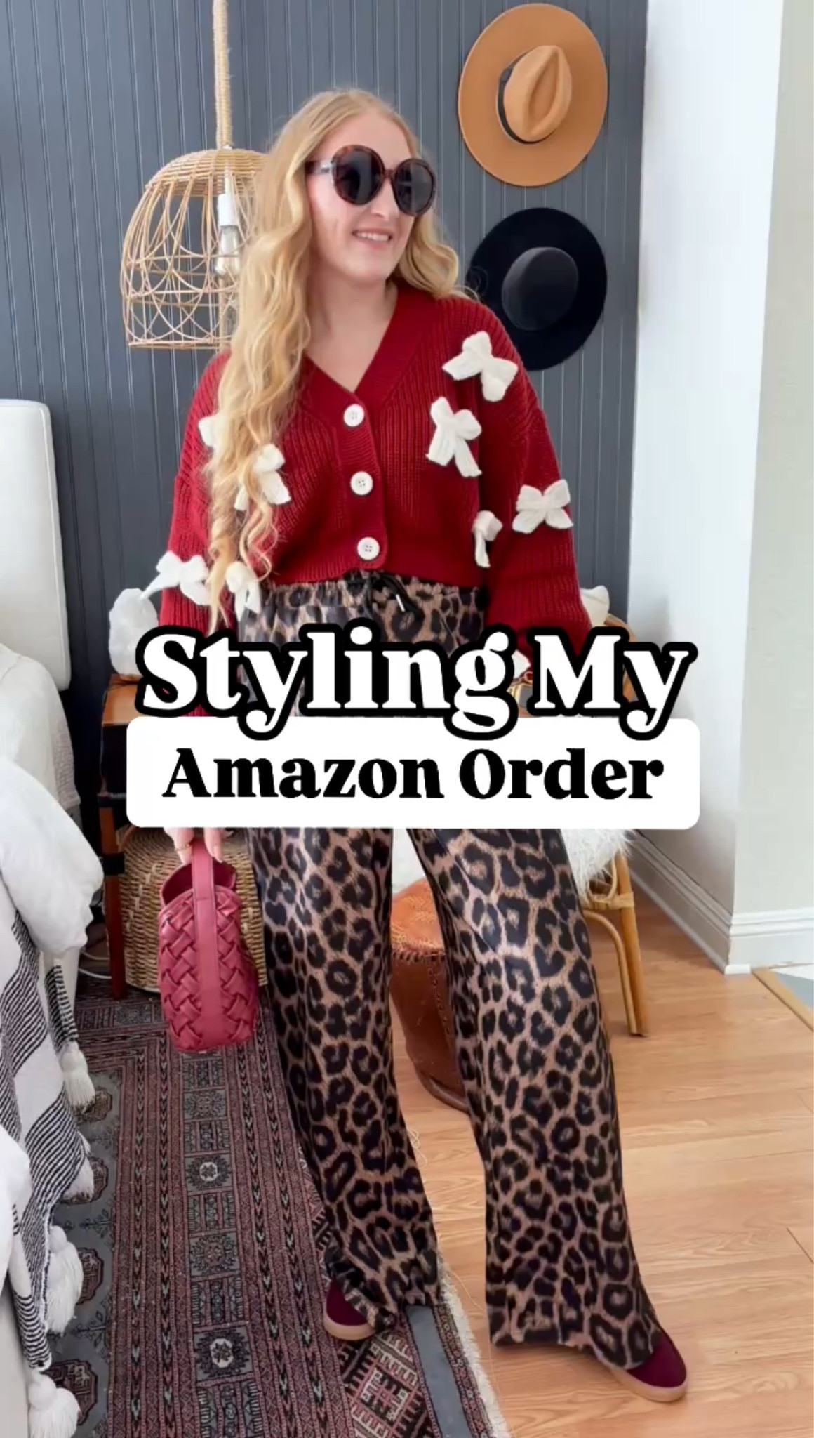 Spring Amazon haul 🍒 from bow cardigan to leopard track pants to a Peter Pan collar top and red fisherman’s sweater, I am obsessed with them all! 

Wearing M in all tops and L in leopard pants at 150 lbs and 5’7”

Spring haul, Amazon finds, Amazon spring style, leopard pants, bow cardigan, bow sweater, red cardigan, red sweater, Peter Pan collar, collared shirt, fisherman’s sweater, affordable style, mom style, elevated casual, spring outfit ideas, daily outfit inspo, ootd

#LTKStyleTip #LTKFindsUnder100 #LTKFindsUnder50