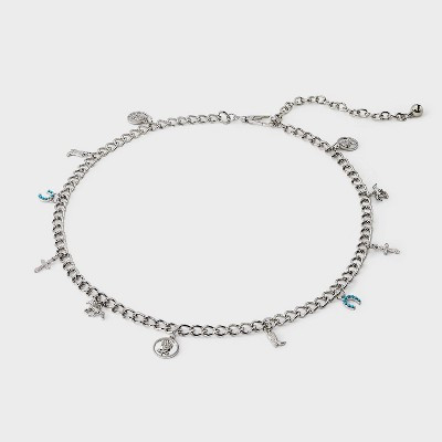 Western Boot & Horse Charm Chain Belt - Wild Fable™ Silver XL/XXL | Target