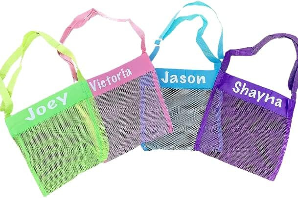Personalized Mesh Seashell Beach Bag | Amazon (US)