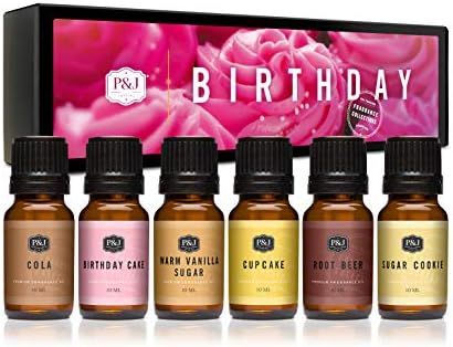 P&J Trading Fragrance Oil | Birthday Set of 6 - Scented Oil for Soap Making, Diffusers, Candle Makin | Amazon (US)