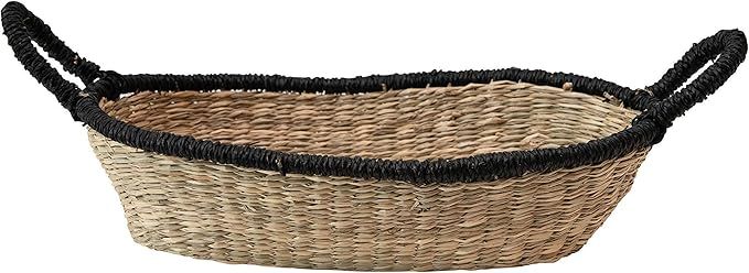 Bloomingville Seagrass Handle & Black Trim, Natural Basket | Amazon (US)