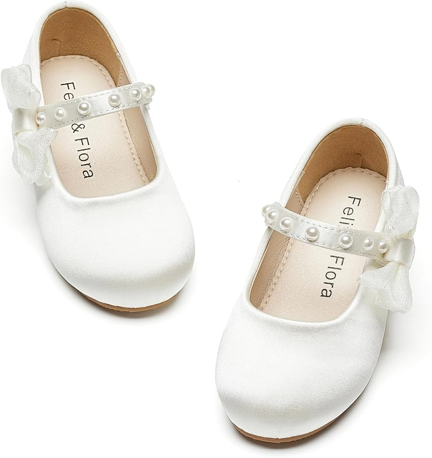 Felix & Flora Toddler Girl Dress Shoes - Flower Girl Ballet Flats School Wedding Party | Amazon (US)