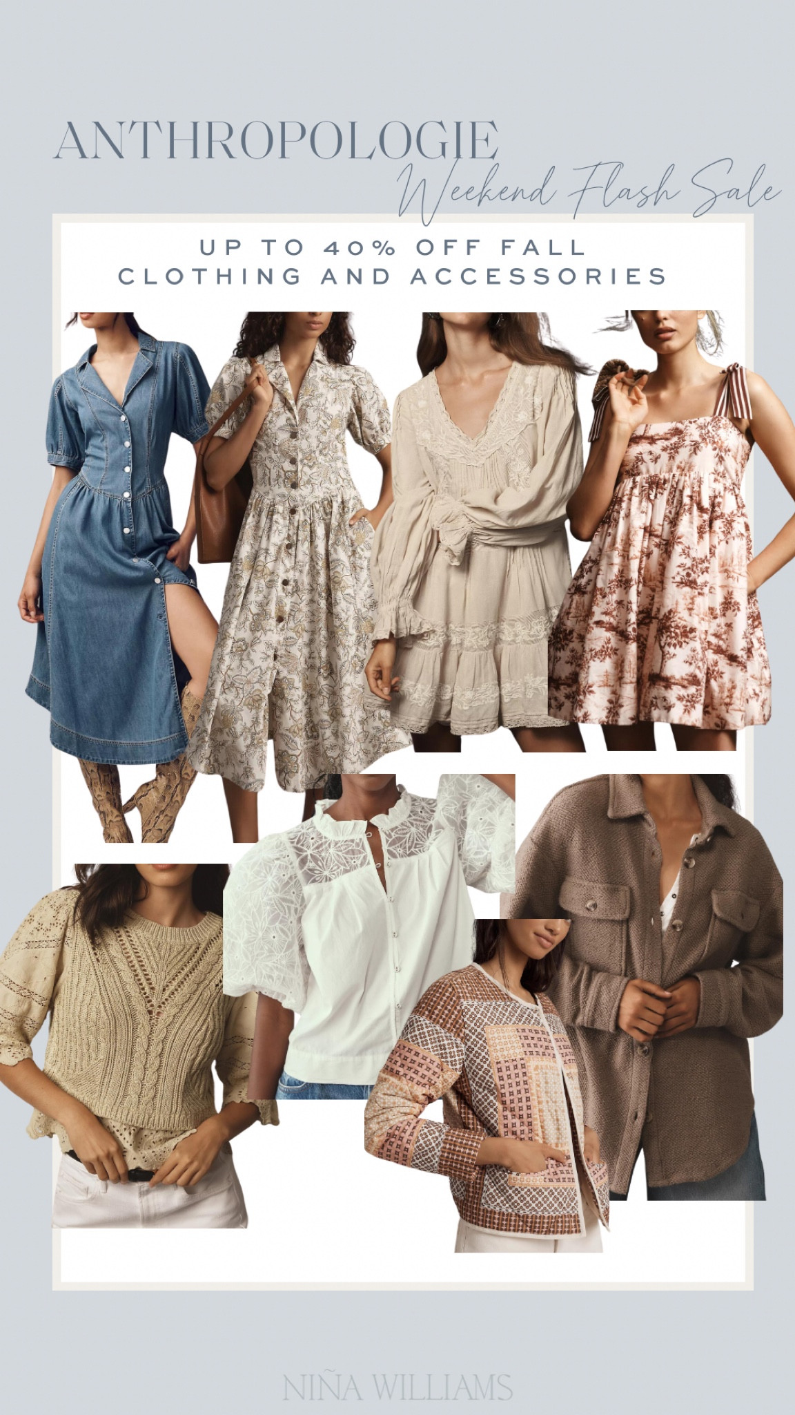 Anthro up to 40% Off  Fall clothing and accessories! Flash weekend sale! Fall dresses - fall jackets - wedding guest dresses - fall outfit 

#LTKSaleAlert #LTKFallSale #LTKWedding