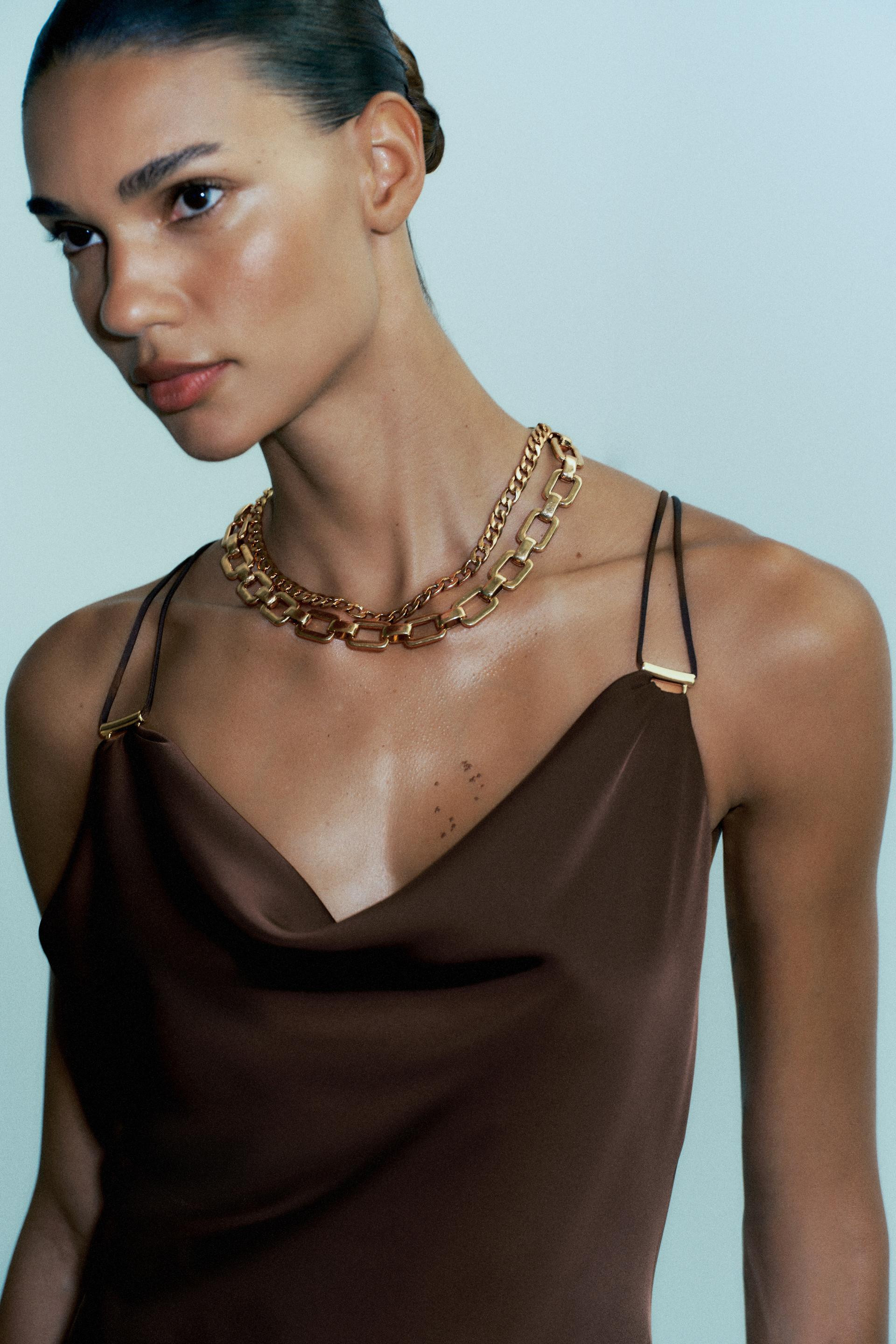 2-PACK OF CHAIN NECKLACES - Golden - M | Zara Canada