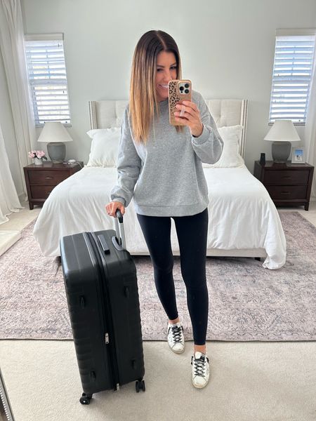 Travel outfit idea. My sweatshirt is on sale for $24 and is perfect to wear with leggings. Wearing a size medium ✈️ 


#traveloutfit #travelstyle #nordstrom #comfyoutfit #casualoutfit #airportoutfit #basics #neutralstyle #outfits 

#LTKtravel #LTKsalealert #LTKstyletip