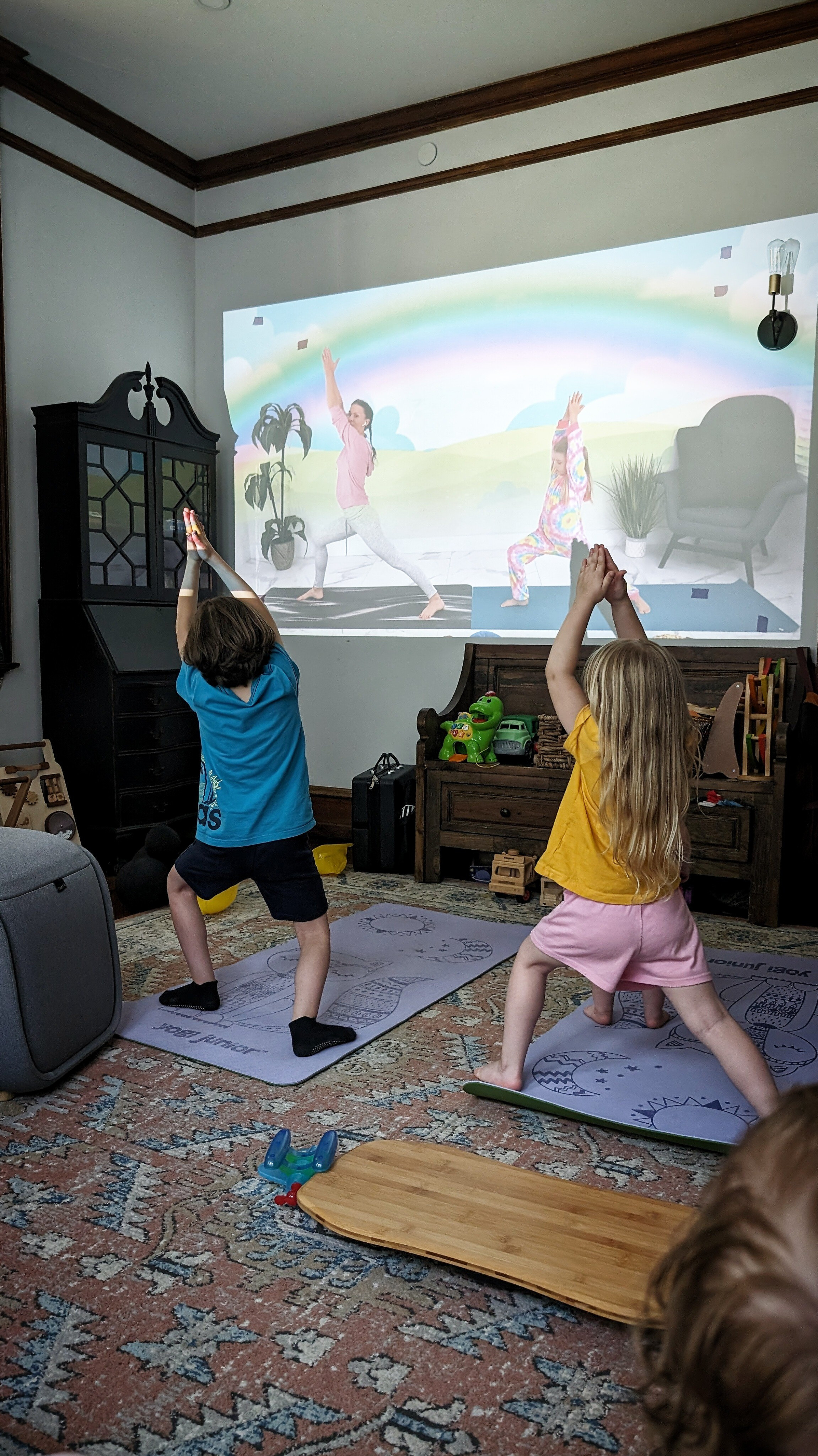 Sometimes a little kids yoga is just what we need to get these little loonies ready for bedtime. We like these PVC-Free kids mats – we've had them over 5 years and they've held up great, and have a way better texture than those cheap PVC mats!

#LTKKids #LTKFamily
