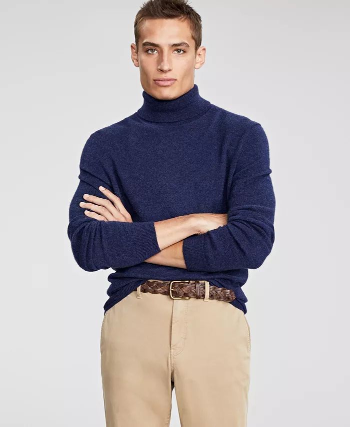 Men's Cashmere Turtleneck Sweater, Created for Macy's | Macy's