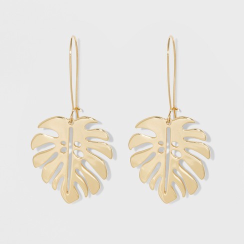 Leaf Earrings - A New Day™ Gold | Target