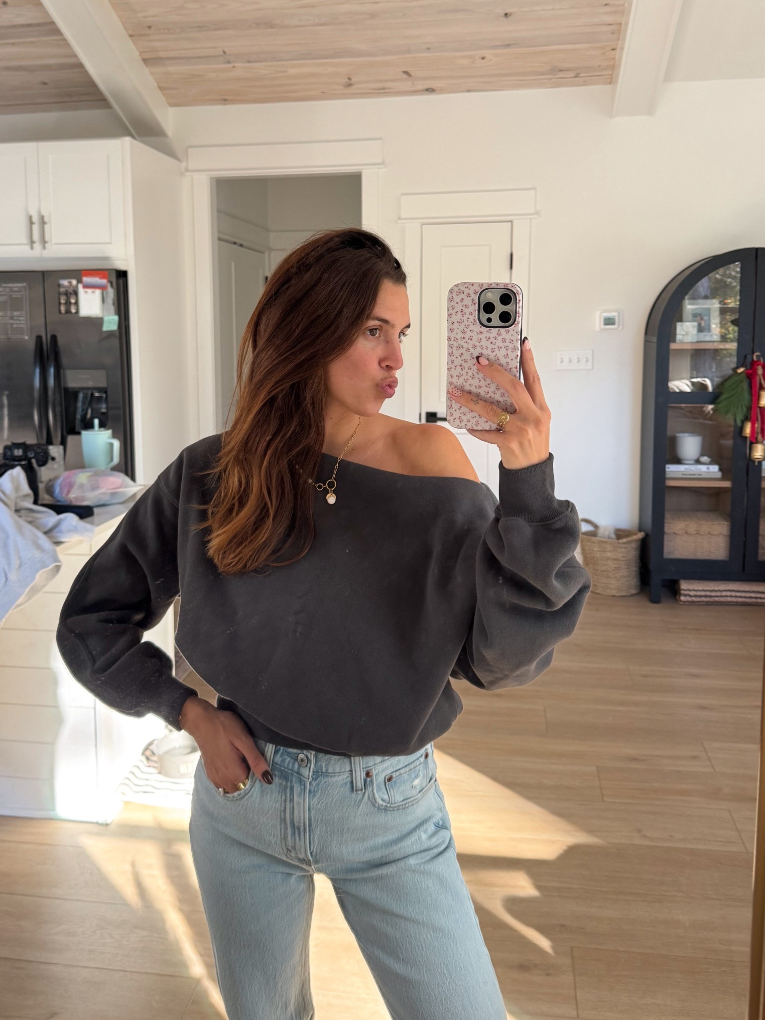 love this comfy off the shoulder slouchy top! wearing size S:) can dress it up for dinner or wear it more casual for lounging/running errands! 

#LTKCyberWeek #LTKGiftGuide #LTKSaleAlert