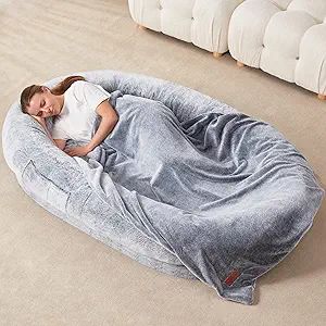 Homguava Large Human Dog Bed 72"x48"x10" Human-Sized Big Dog Bed for Adults&Pets Giant Beanbag Be... | Amazon (US)