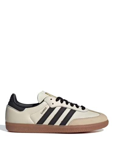 adidas Samba OG WMNS Shoes, Cream White/Core Black/Sand Strata, Size 6 | Amazon (US)