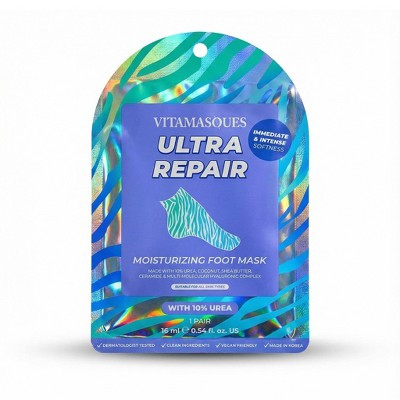 Vitamasques Foot Mask - Ultra Repair - 0.54 fl oz: Vegan, Unscented, For Normal Skin | Target