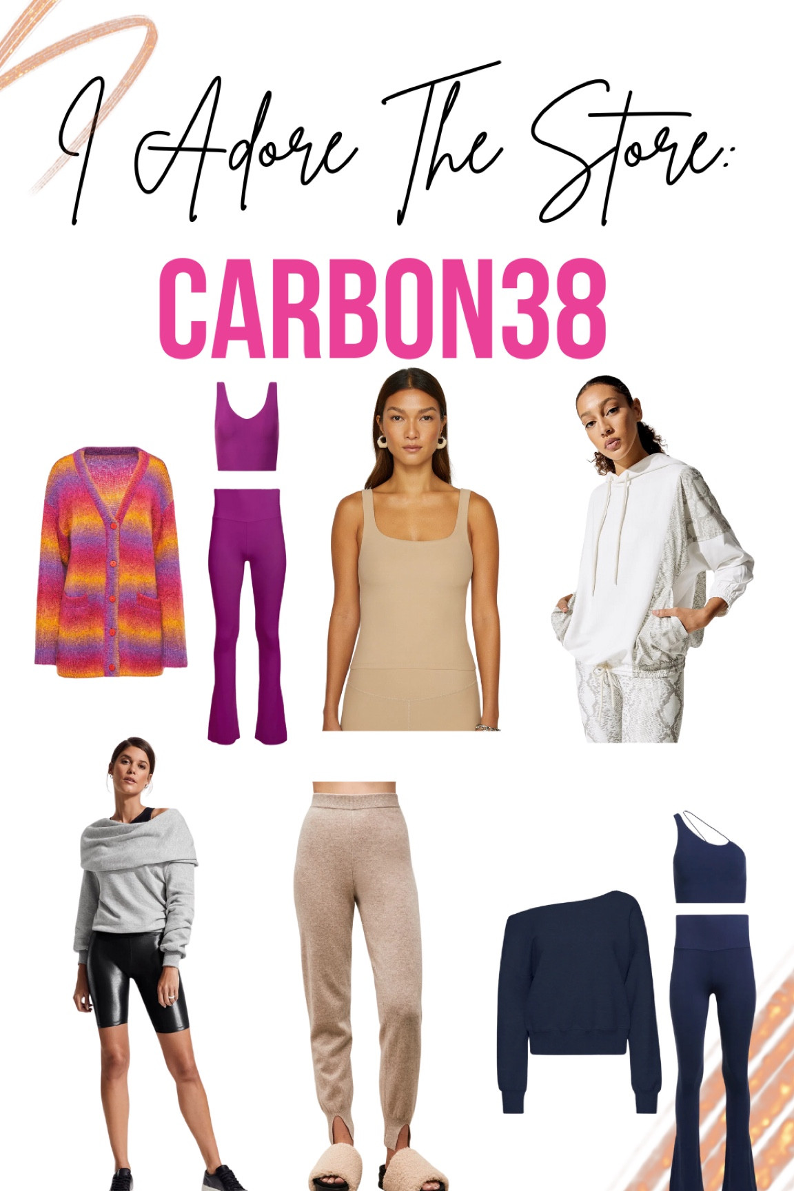 Carbon 38 I Adore The Store Picks 

Stella Popover
Cashmere Jogger Pant
High Rise Biker Short in Takara Shine
Wide Scoop Bra Tank in Melt
Malibu Sunset
The Powerhouse

#LTKSeasonal #LTKstyletip #LTKFind