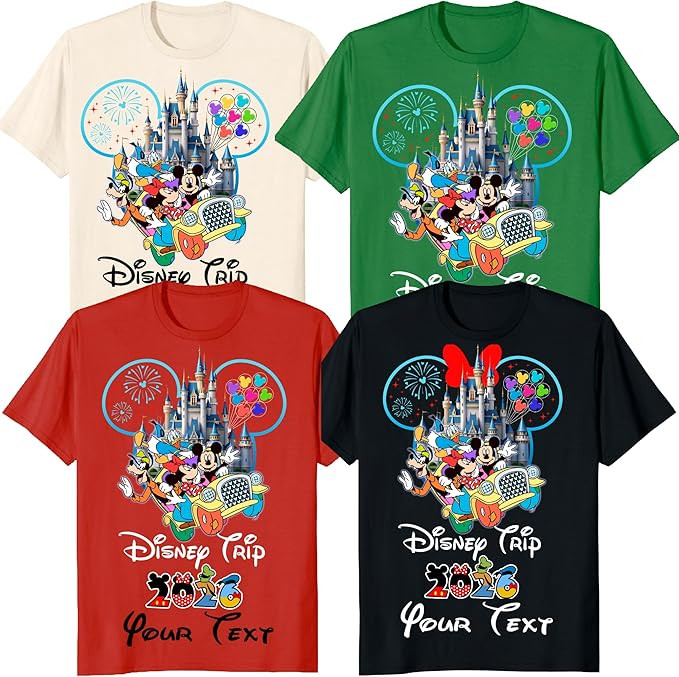 Personalized T Shirts Magical Castle Vacation 2026 Shirts Mickey and Minnie Castle Matching Shirt... | Amazon (US)