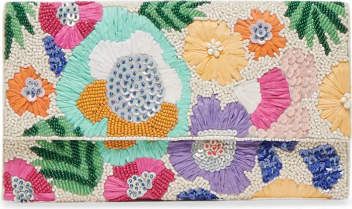 Dolce Vita Amalfi Beaded Raffia Convertible Clutch | Nordstrom | Nordstrom