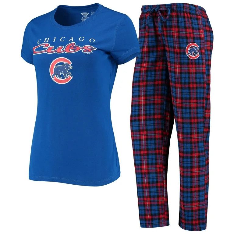 Women's Concepts Sport Royal/Red Chicago Cubs Lodge T-Shirt & Pants Sleep Set - Walmart.com | Walmart (US)