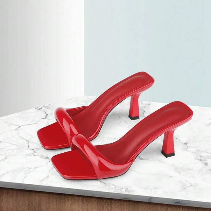 Ziheels Women's Fashion Sandals Square Toe Slipper 2.76" Sexy Kitten Heel For Party Evening Prom ... | SHEIN