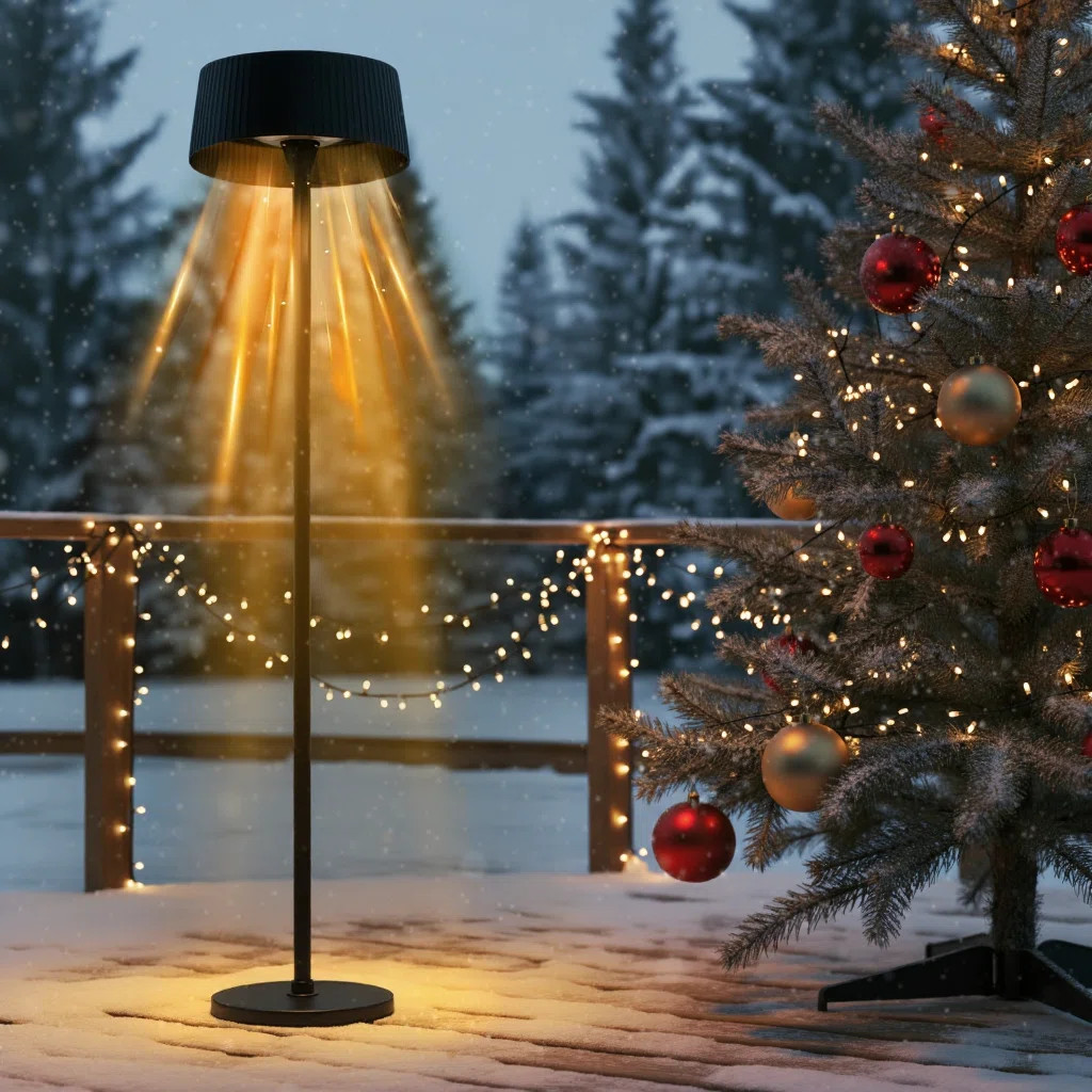 Advwin 1500W Freestanding Patio Heater With Waterproof Ip55, Tip-Over Protection And Fabric Cover... | Wayfair North America