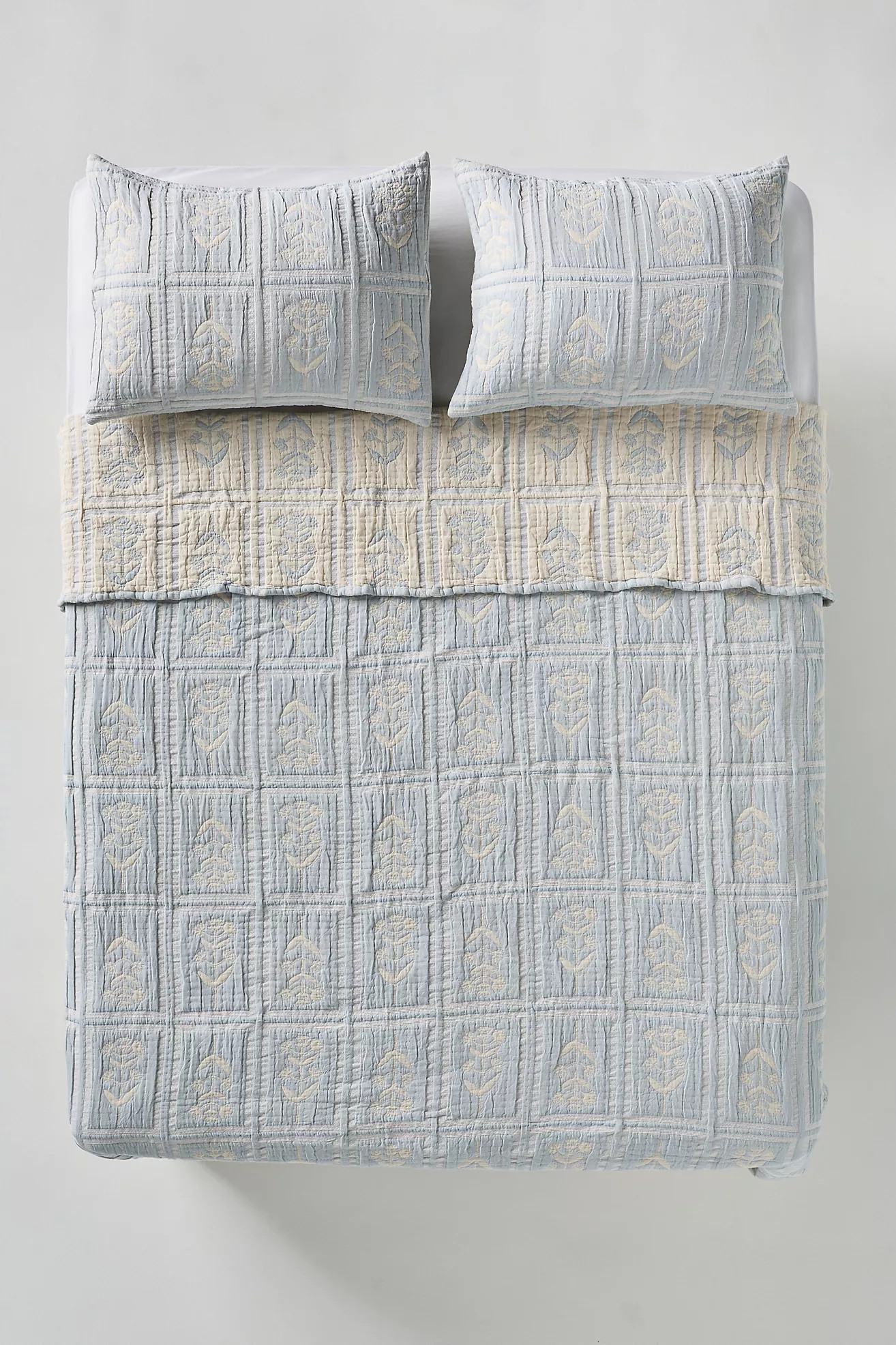 Parker Cotton Floral Woven Coverlet | Anthropologie (US)