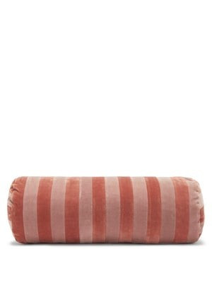 Striped cotton-velvet bolster cushion | Matches (US)