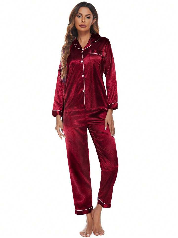 Women's homewear Women's pajamas nightdress set Women's homewear lace nightdress set | SHEIN