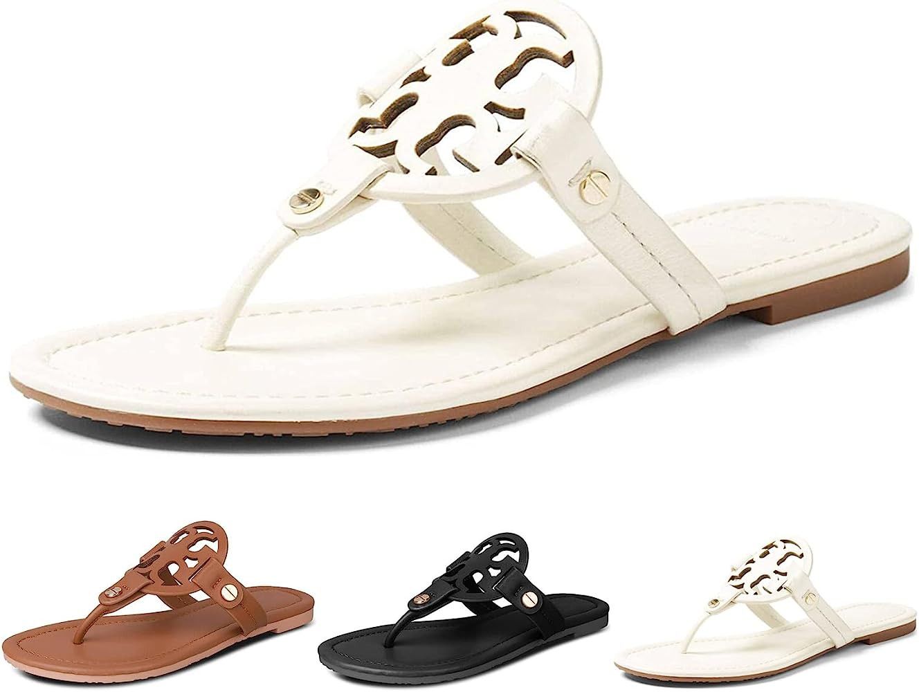 Jufabega Sandals for Women Flip Flops Platform Sandals Cloud Sandals T Dupes Lightweight Non-Slip... | Amazon (US)