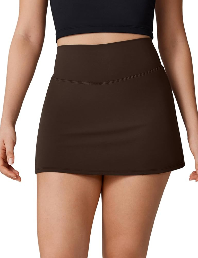 UNISSU Hugcurve Tennis Skirts for Women with Inner Pockets High Waisted Athletic Skorts for Running Golf Workout Sports | Amazon (US)