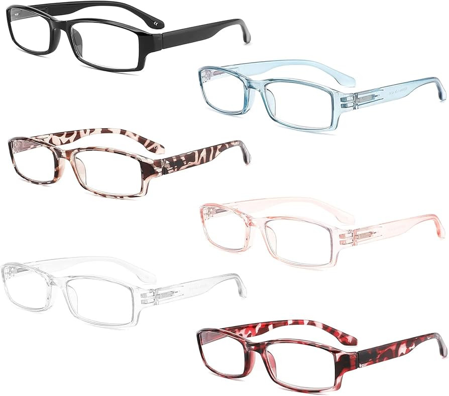 BOSAIL Reading Glasses Pack of 6 Quality Readers with Spring Hinge for Men and Women 1.5 | Amazon (DE)