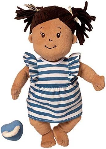 Manhattan Toy Baby Stella Beige with Brown Hair 15" Soft First Baby Doll | Amazon (US)