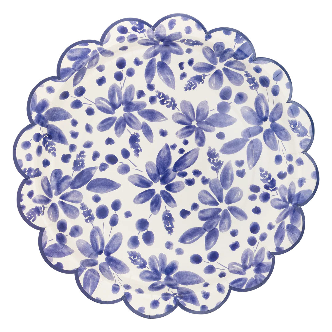 Blue Floral Paper Plate | My Mind's Eye