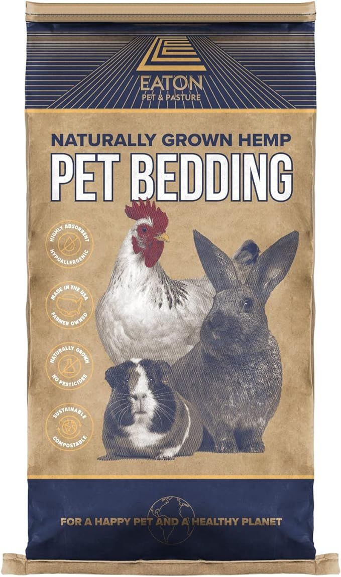 Eaton Pet and Pasture, Naturally Grown Hemp Pet Bedding for Chicken Coop, Nesting Boxes, Rabbits,... | Amazon (US)